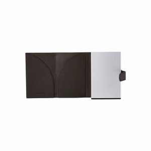 Portfele Samsonite Alu Fit Ciemny Brązowe | 9628347-HX
