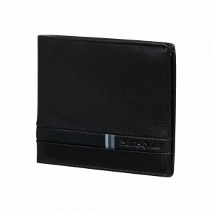 Portfele Samsonite Flagged Slg Czarne | 1809542-BQ